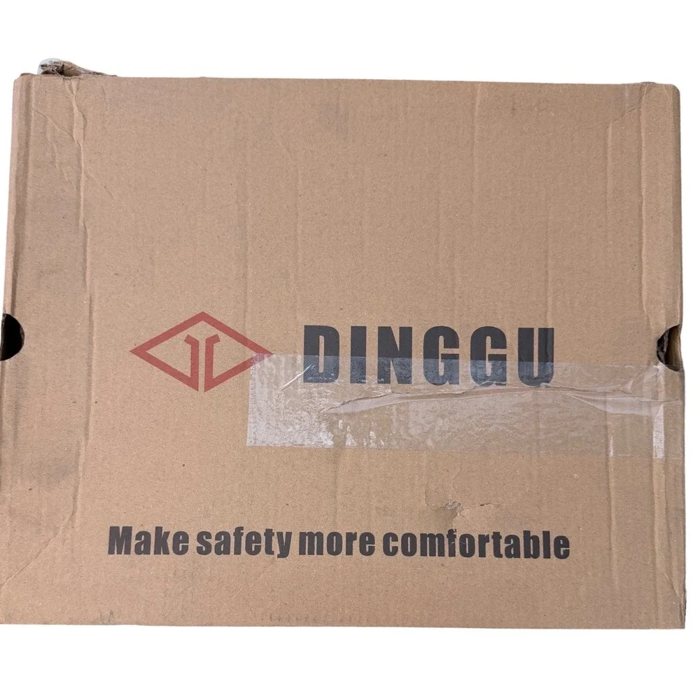 Dinggu Steel Toe Work Boots Brown Leather Puncture Resistant Safety Shoes Sz 7